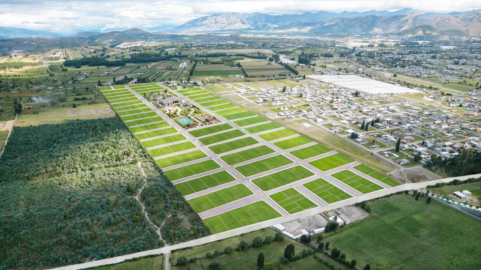 Proyecto urbanizado por MAK, vista aérea